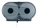 Pacific Hygiene Double Jumbo Toilet Roll Dispenser - Black - Cafe Supply