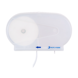 Pacific Hygiene Double Mini Jumbo Dispenser White - Cafe Supply