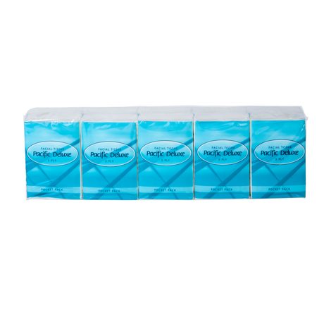 Pacific Deluxe Pocket Pack Tissues 10 Sheets - Cafe Supply