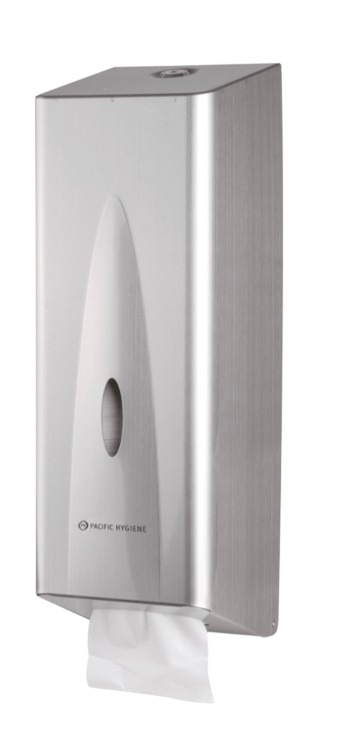 Pacific Hygiene Stainless Steel Interleaved Tissue Dispenser - Cafe Supply