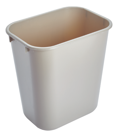 Rubbermaid Wastebasket Rectangle 12.9L - Beige - Cafe Supply