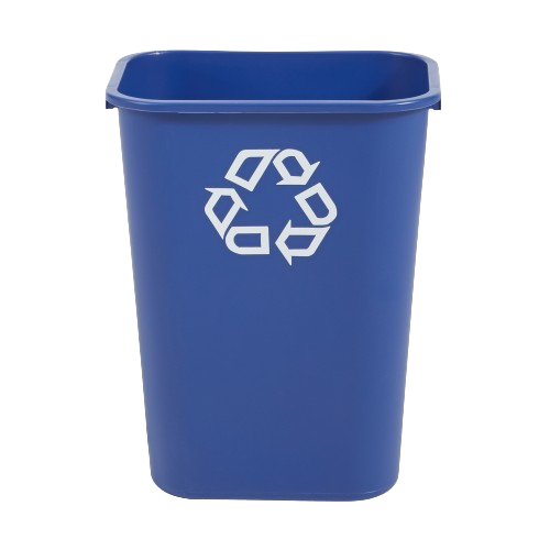 Rubbermaid Deskside Recycling Container 39L - Blue - Cafe Supply