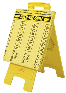 Rubbermaid OVER-THE-SPILL™ Pad Tablet; Contains 25 Pads - Cafe Supply