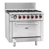Gasmax 6 Burner With Oven Flame Failure GBS6TS - Cafe Supply