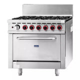 Gasmax 6 Burner With Oven Flame Failure GBS6TS - Cafe Supply
