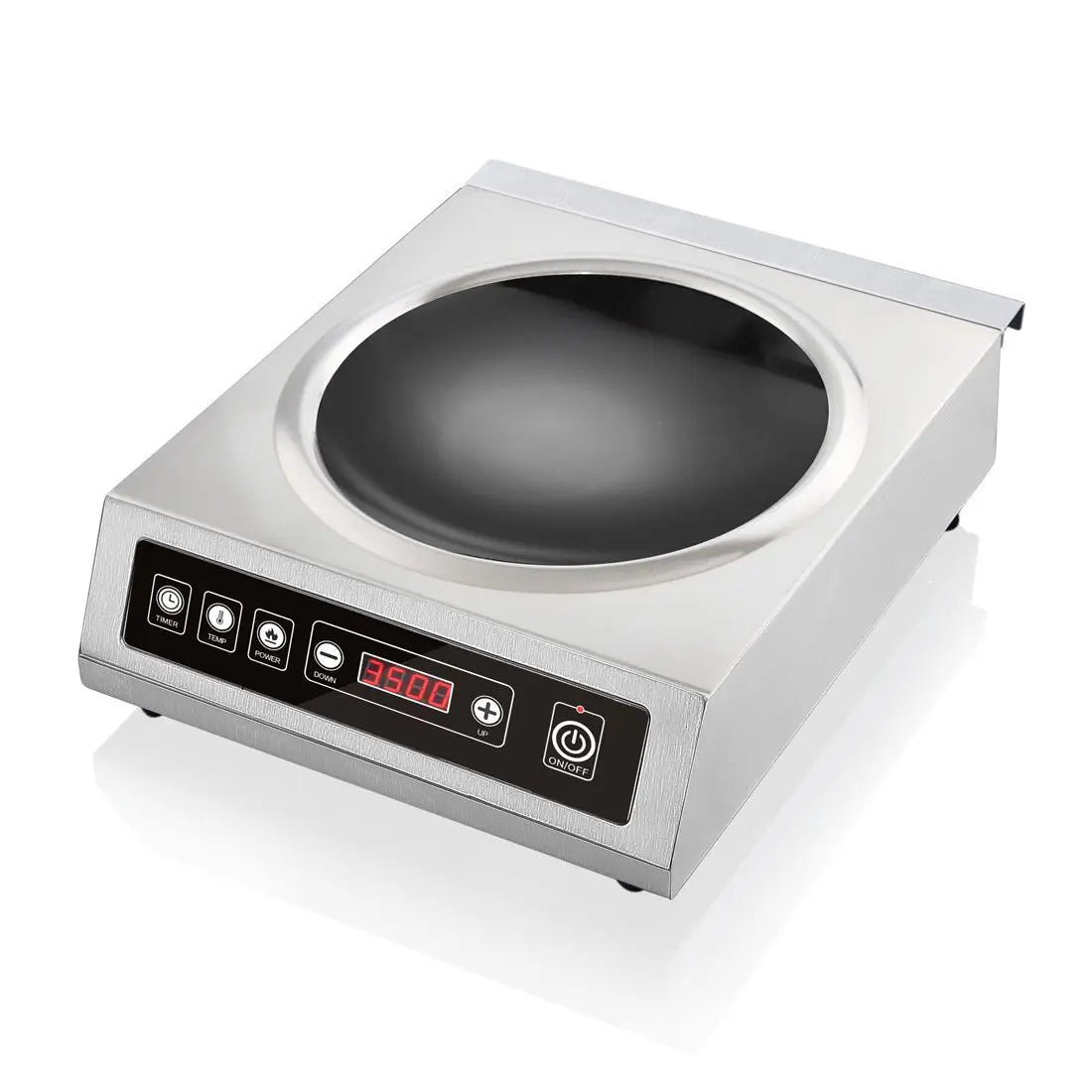 Benchstar Stainless Steel Induction Wok w/ LED Display IW350 - Cafe Supply