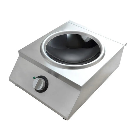Benchstar Ceramic Induction Wok w/ Stainless Steel Body IW500 - Cafe Supply