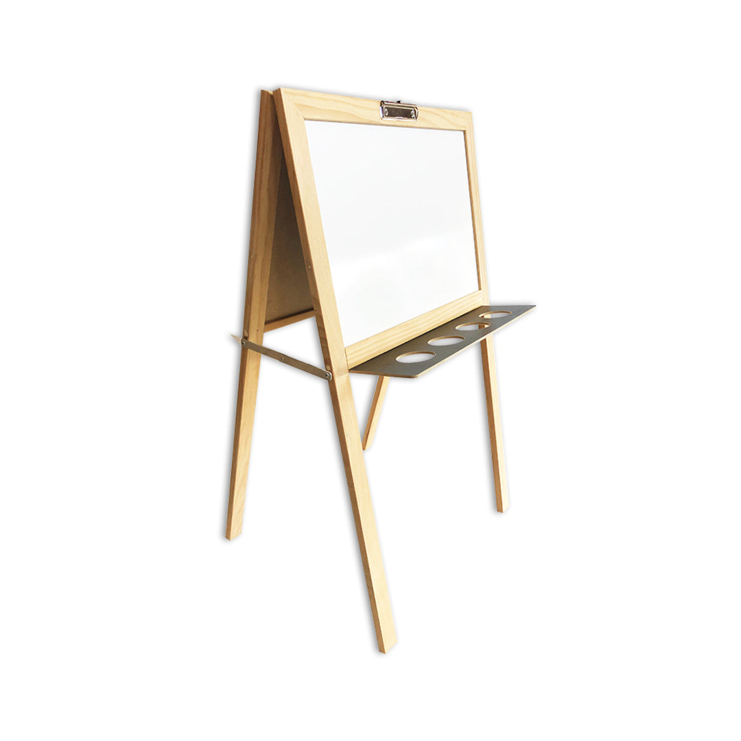 CHILDRENS EASEL | Magnetic | Whiteboard + Chalkboard - Cafe Supply