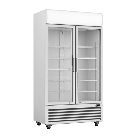 Thermaster Large Two Glass Door Colourbond Upright Drink Fridge LG-1200P - Cafe Supply