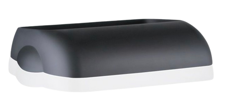Waste Paper Bin Black 43L - Lid - Cafe Supply