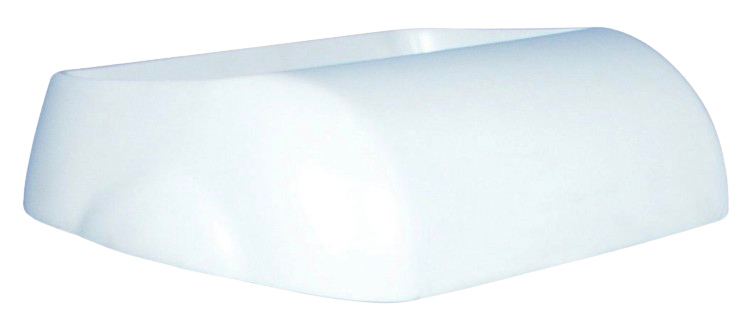 Waste Paper Bin White 43L - Lid - Cafe Supply
