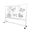 PORCELAIN WHITEBOARD + PIVOTING MOBILE STAND | Double Sided - Cafe Supply