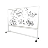 PORCELAIN WHITEBOARD + PIVOTING MOBILE STAND | Double Sided - Cafe Supply