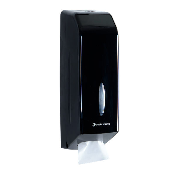 Pacific Hygiene Interleaved Toilet Tissue Dispenser Black - Cafe Supply