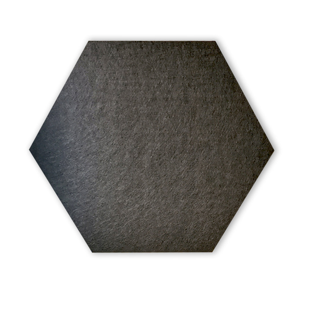 HEXAGON POLYESTER PINBOARD | 600x520mm | Black | 1pc - Cafe Supply