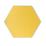 HEXAGON POLYESTER PINBOARD | 600x520mm | Canary | 1 pc - Cafe Supply