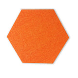 HEXAGON POLYESTER PINBOARD | 600x520mm | Orange | 1pc - Cafe Supply