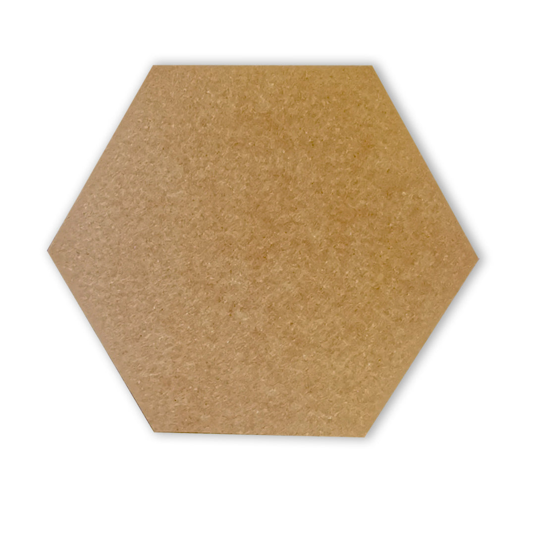 HEXAGON POLYESTER PINBOARD | 600x520mm | Terracotta | 1pc - Cafe Supply