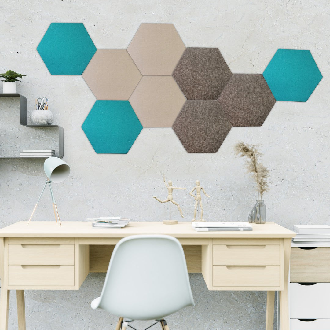 HEXAGON PINBOARD | Pack of 3 (same colour) | Standard Fabric - Cafe Supply