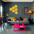 HEXAGON PINBOARD | Pack of 6 (same colour) | Premium Fabric - Cafe Supply