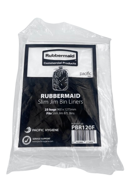 Pacific Rubbermaid Slim Jim Bin Liner, Clear - Cafe Supply