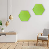 HEXAGON POLYESTER PINBOARD | 600x520mm | Granny Smith | 1pc - Cafe Supply