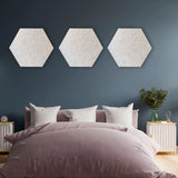 HEXAGON POLYESTER PINBOARD | 600x520mm | Marble | 1pc - Cafe Supply
