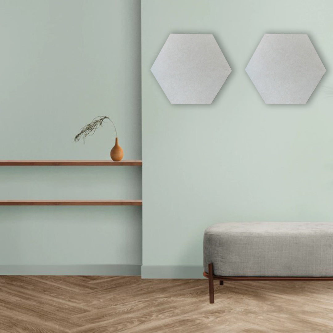 HEXAGON POLYESTER PINBOARD | 600x520mm | Nougat | 1pc - Cafe Supply