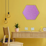 HEXAGON POLYESTER PINBOARD | 600x520mm | Purple | 1pc - Cafe Supply