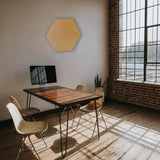 HEXAGON POLYESTER PINBOARD | 600x520mm | Terracotta | 1pc - Cafe Supply