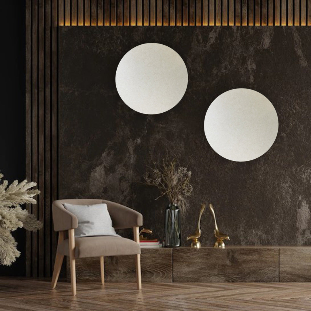 ROUND POLYESTER PINBOARD | 600mm | Nougat - Cafe Supply
