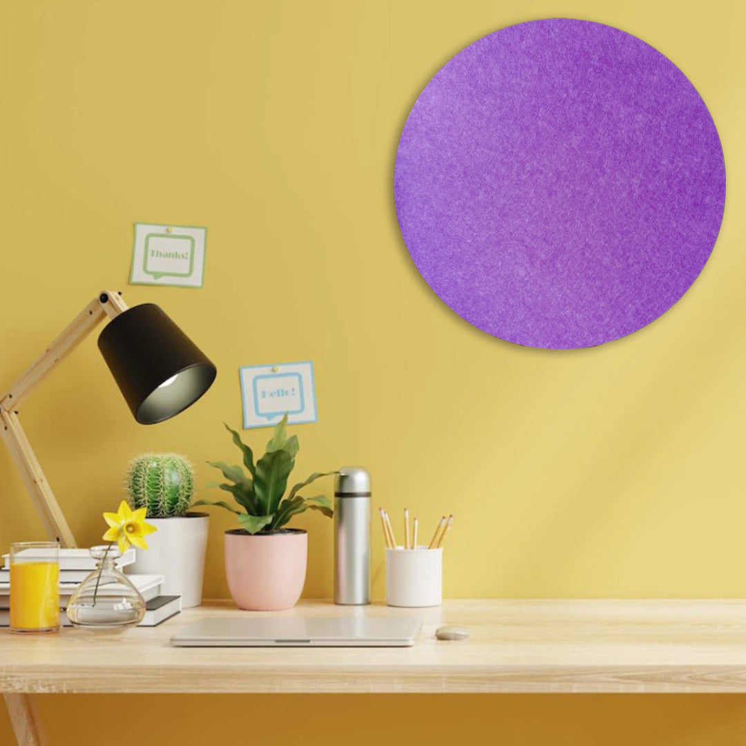 ROUND POLYESTER PINBOARD | 600mm | Purple - Cafe Supply