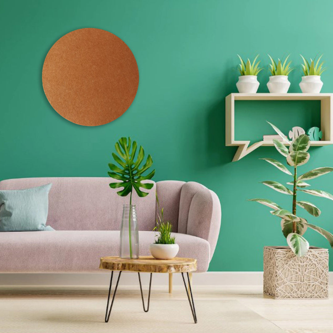 ROUND POLYESTER PINBOARD | 600mm | Terracotta - Cafe Supply