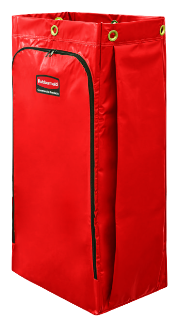 Rubbermaid Janitorial Cleaning Cart Vinyl Bag 128L, Red - Cafe Supply