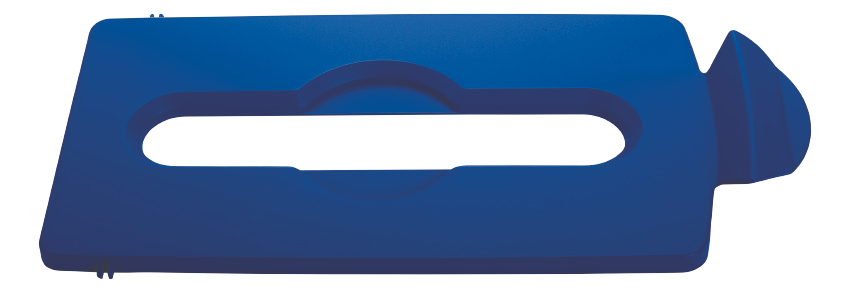 Rubbermaid SLIM JIM® Recycling Station Lid, Paper Disposal Blue - Cafe Supply