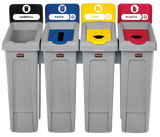 Rubbermaid SLIM JIM® Recycling Station Starter Kit Base - Cafe Supply