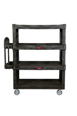 Rubbermaid BRUTE® 4-Shelf Heavy-Duty Ergo Utility Cart - Cafe Supply