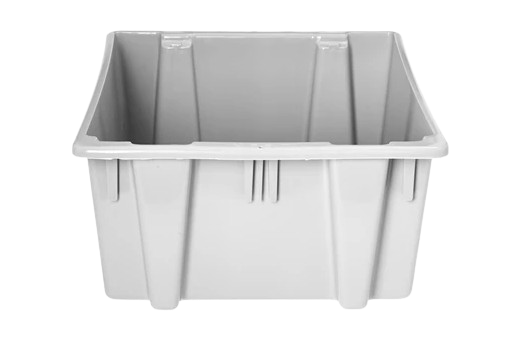 Rubbermaid Stack and Nest PALLETOTE® Box, Gray - Cafe Supply