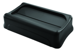 Rubbermaid SLIM JIM® Swing Lid Black - Cafe Supply