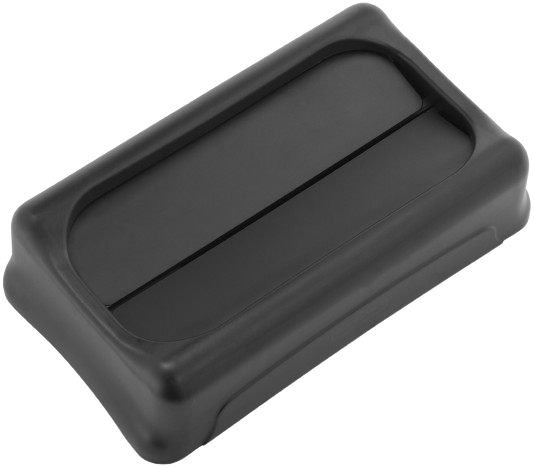Rubbermaid SLIM JIM® Swing Lid Black - Cafe Supply