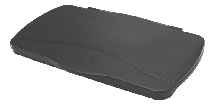 Rubbermaid Executive SLIM JIM® Hinged Lid Black - Cafe Supply