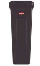 Rubbermaid SLIM JIM® Container with Venting Channels 87L - Black - Cafe Supply