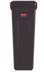 Rubbermaid SLIM JIM® Container with Venting Channels 87L - Black - Cafe Supply