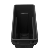 Rubbermaid SLIM JIM® Container with Venting Channels 87L - Black - Cafe Supply