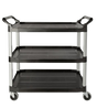 Rubbermaid Xtra Cart Open Sided 136Kgs Capacity - Black - Cafe Supply