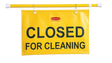 Rubbermaid "Closed for Cleaning" Hanging Sign, Yellow - Cafe Supply