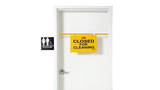Rubbermaid "Closed for Cleaning" Hanging Sign, Yellow - Cafe Supply
