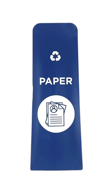 RCP Slim Jim Recycling Station Front Panel Label - Cafe Supply