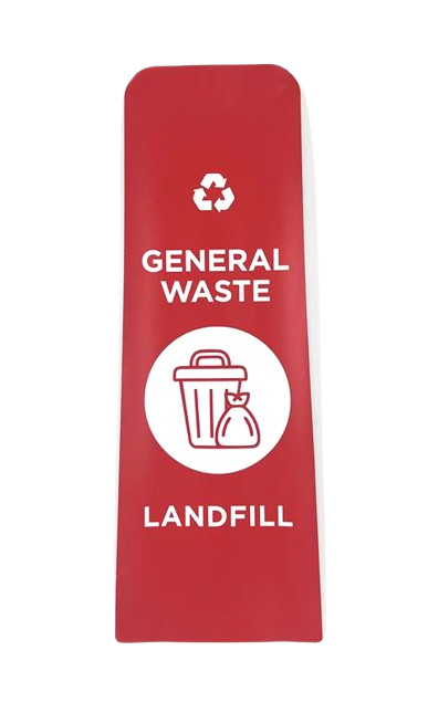 RCP Slim Jim Recycling Station Front Panel Label - Cafe Supply