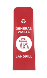 RCP Slim Jim Recycling Station Front Panel Label - Cafe Supply